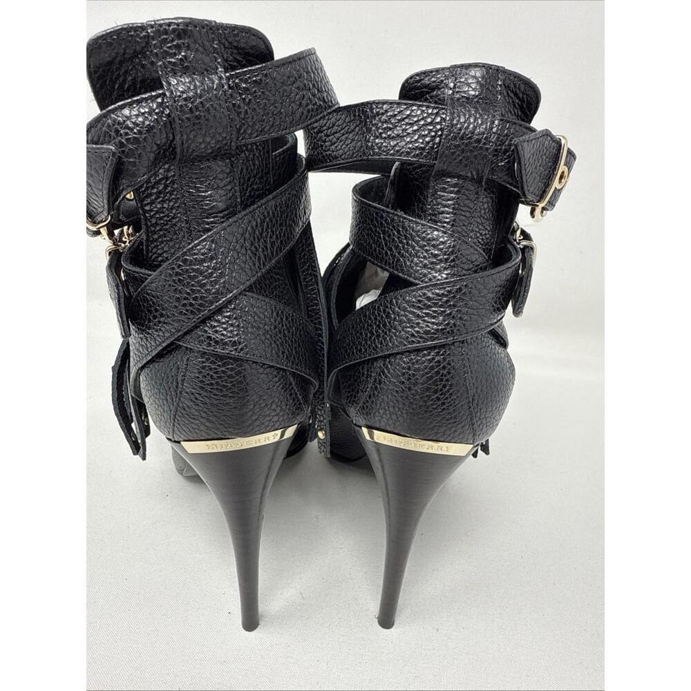 New Burberry Leather Fringe Peep Toe Bootie Size 40 US 9.5 - Picture 15 of 16